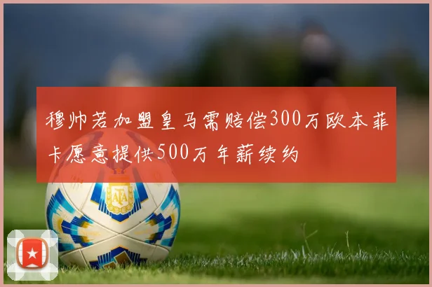 穆帅若加盟皇马需赔偿300万欧本菲卡愿意提供500万年薪续约